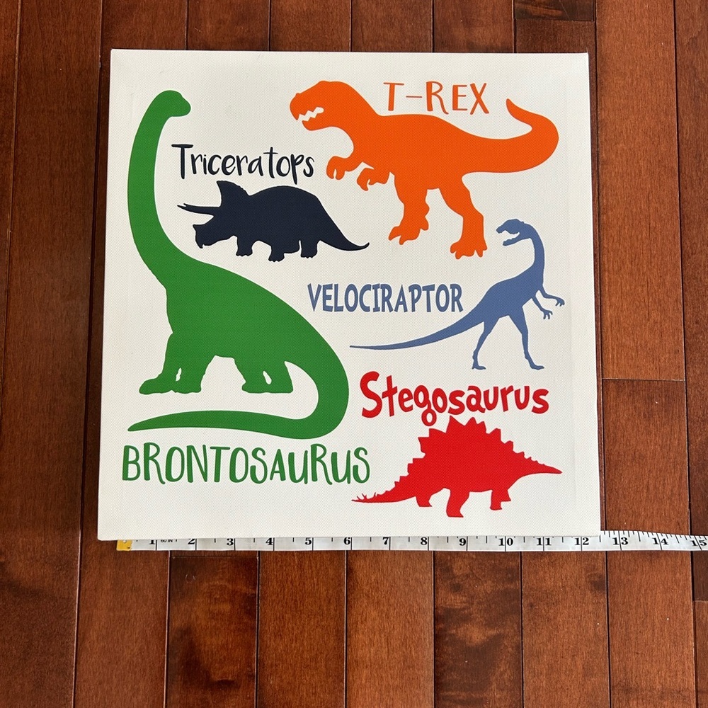 12 Inch Dinosaur Canvas Art Picture